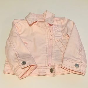 Baby girl’s pink denim jacket